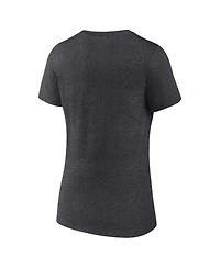 Fanatics Women's Heather Charcoal Florida Panthers 2024 Stanley Cup Champions Locker Room V-Neck T-Shirt