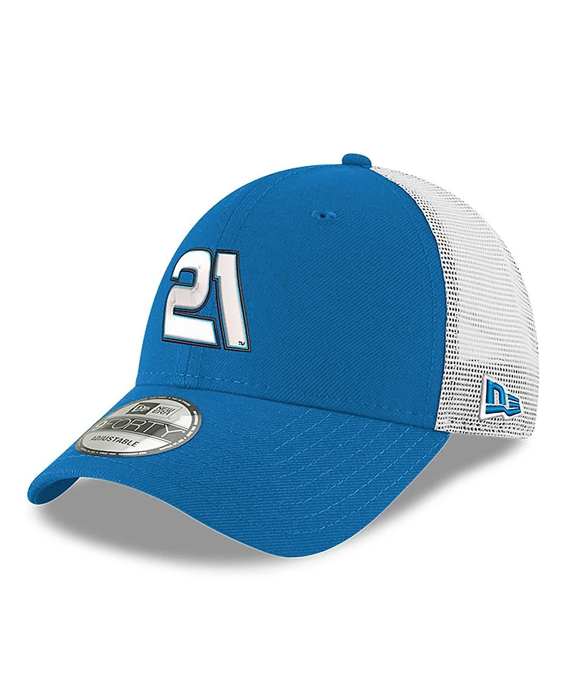 New Era Men's Blue Austin Hill 9FORTY Trucker Adjustable Hat