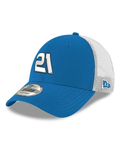 New Era Men's Blue Austin Hill 9FORTY Trucker Adjustable Hat