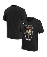 Nike Big Boys and Girls Black Boston Celtics 2024 Nba Finals Champions Expressive T-Shirt