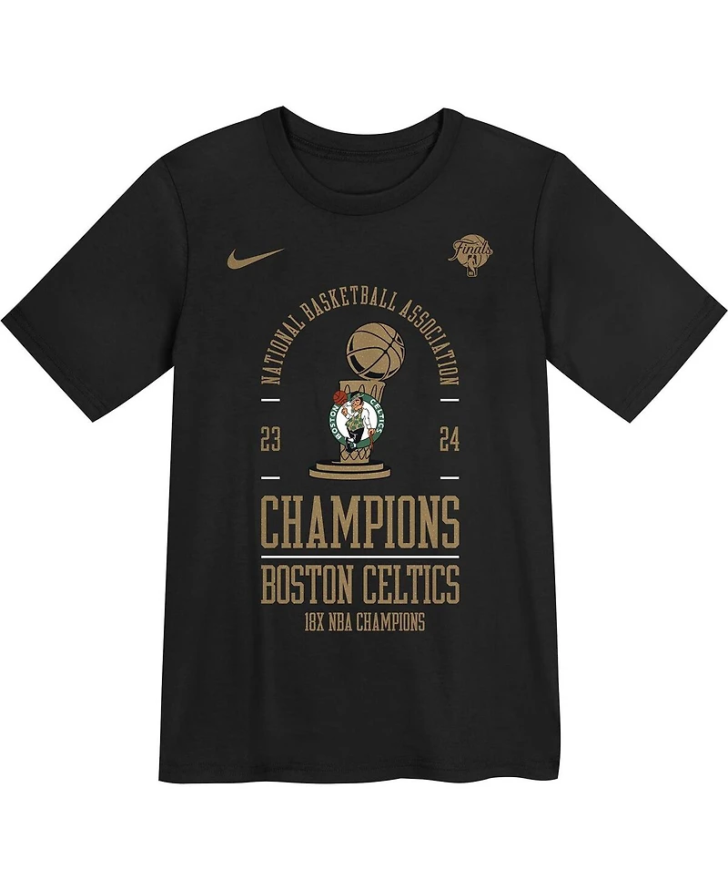 Nike Preschool Black Boston Celtics 18-Time Nba Finals Champions Locker Room T-Shirt