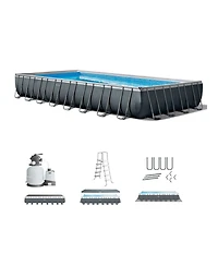Intex 32' x 16' x 52" Rectangular Ultra Xtr Frame Above Ground Swimming Pool Set