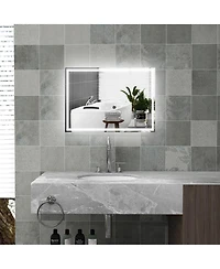 Homcom Dimmable Bathroom Mirror with Led Lights, 3 Colors & Memory Function