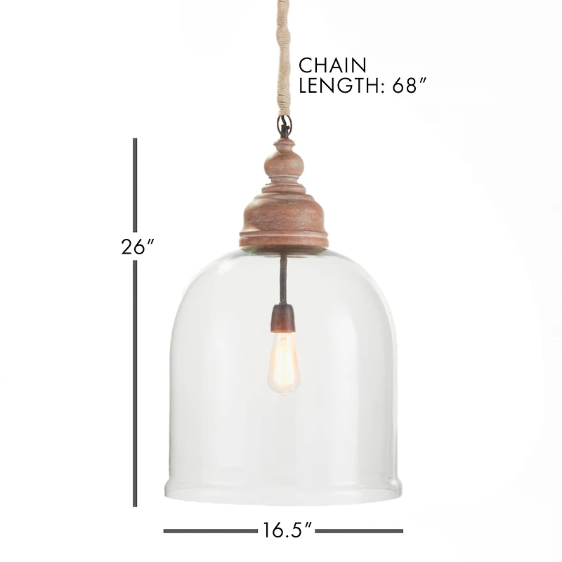 Vintner's Cloche Pendant 26"