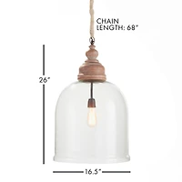 Vintner's Cloche Pendant 26"