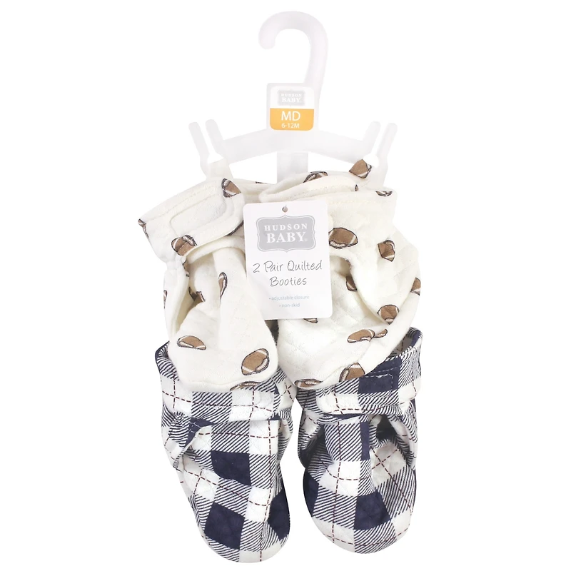 Hudson Baby Boys Quilted Booties Two Pack