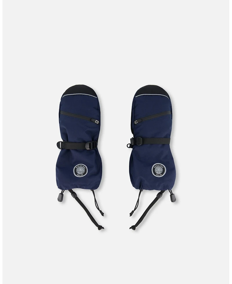 Deux par Kids Unisex Technical Mittens Navy