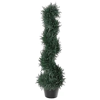 Outsunny 3FT Topiary Artificial Faux Cedar Tree Plant w Nursery Pot