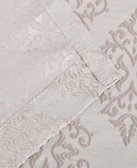 Superior Modern Venetian Damask Jacquard 2-Piece Curtain Panels with Grommet Header Top