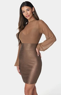 Bebe Women's Bandage Sparkle Skirt Dress