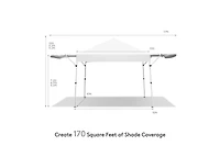 17 Feet x 10 Feet Foldable Pop Up Canopy with Adjustable Instant Sun Shelter