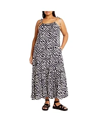 City Chic Plus Erica Print Maxi Dress
