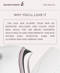 Solaris Laboratories Ny Led Hairbrush and Gua Sha Skin Hair Health Set