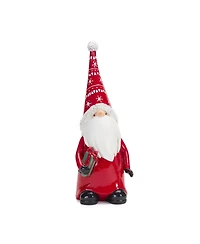 Slickblue Holiday Gnome Figurine with Present and Wreath Accent (Set of 2)