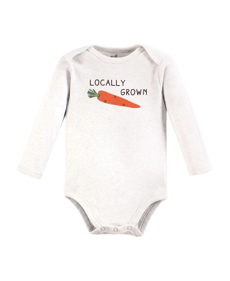 Touched by Nature Baby Boys Unisex Natural Cotton Long-Sleeve One-Piece