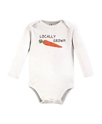 Touched by Nature Baby Boys Unisex Natural Cotton Long-Sleeve One-Piece