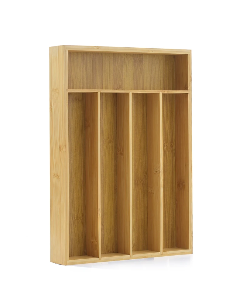 JoyJolt 5 Compartment Bamboo Drawer Organizer