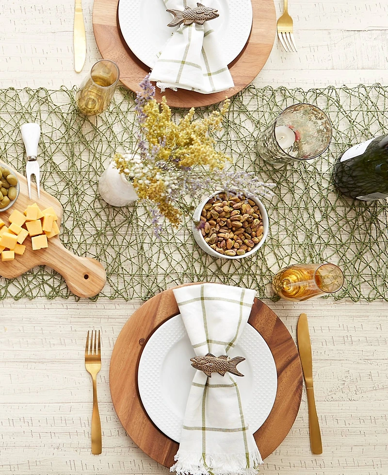 Design Imports Woven Paper Table Runner, 14"x72 "