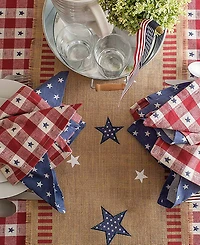 Design Imports 4th of July Jute Table Runner, 14"x108 "
