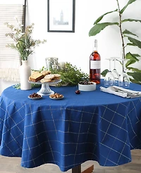 Design Imports Windowpane Tablecloth
