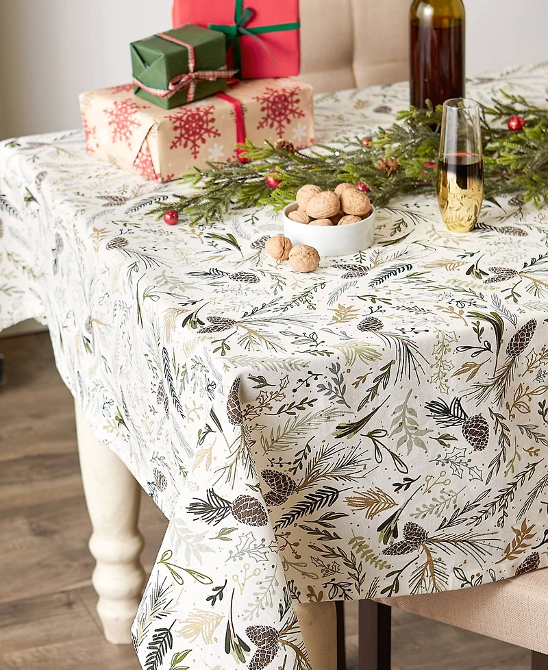 Design Imports Printed Tablecloth, 52"x52 "