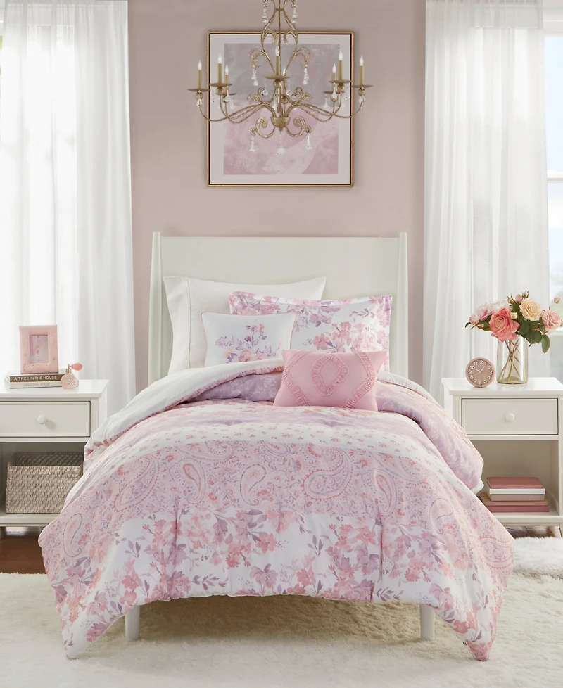 Intelligent Design Oliena Floral Paisley 4-Pc. Comforter Set, Twin/Twin Xl
