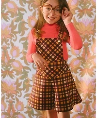 Deux par Toddler Girls Milano Shortall Plaid Magenta And Brown - Toddler|Child