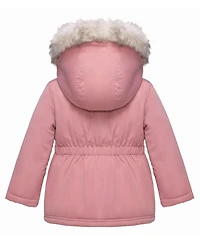 Rokka&Rolla Toddler Girls Puffer Jacket with Sherpa Fleece Lining 2T-4T