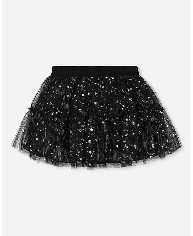Deux par Deux Big Girls Glittering Tulle Skirt Black