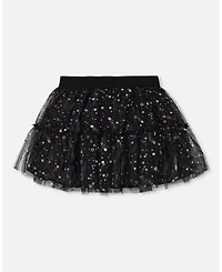 Deux par Deux Big Girls Glittering Tulle Skirt Black