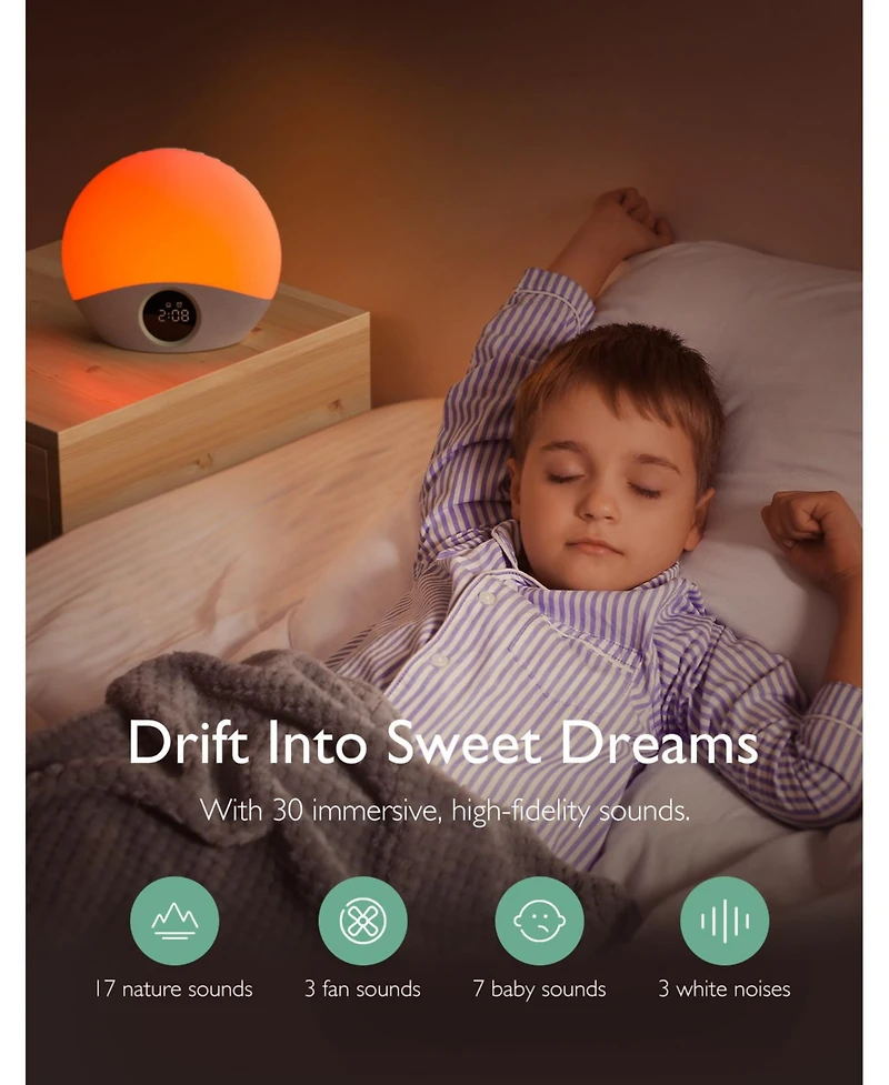 Momcozy Baby Sunrise Sound Machine - Wake-up Light