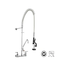 Aquaterior Pre-Rinse Brass Wall-mount Faucet w/ 12" Add-On Faucet Restaurant Cupc Nsf