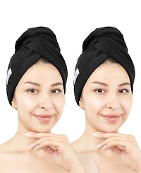 American Soft Linen 2-Pack Hair Drying Towels, 26" x 13"