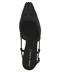 Anne Klein Women's Thia Rhinestone Mesh Slingback Pumps