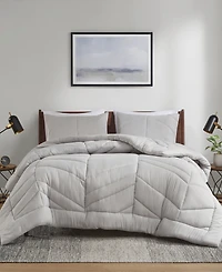 Intelligent Design Remy Quilted Chevron 3-Pc. Comforter Set, Full/Queen