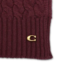 Coach Soft Rib Cable Knit Scarf