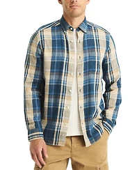 Nautica Men's Classic-Fit Plaid Button-Down Twill Shirt