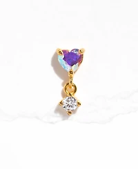 Girls Crew Crystal Love Bubble Flat Back Earring