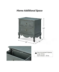 Pallantium Classical 24" Tall 2 - Drawer Nightstand