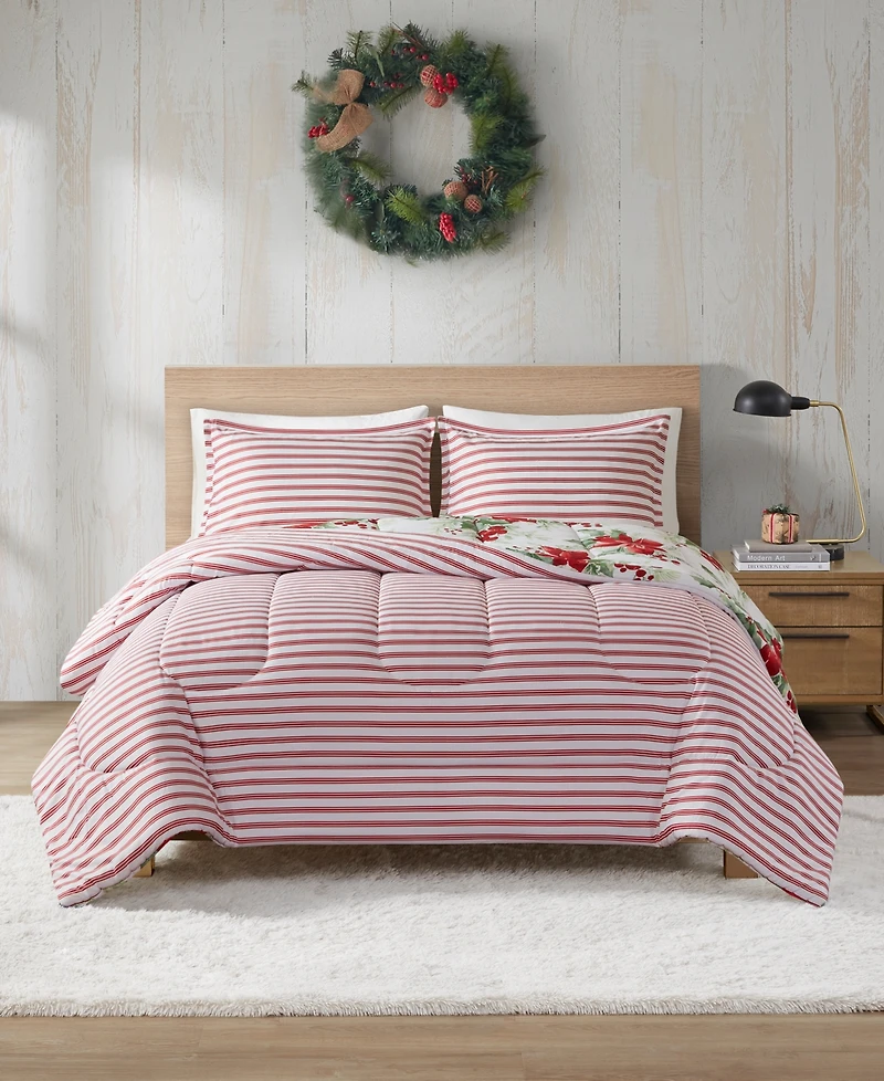 Design Lab Poinsettias 3-Pc. Comforter Sets