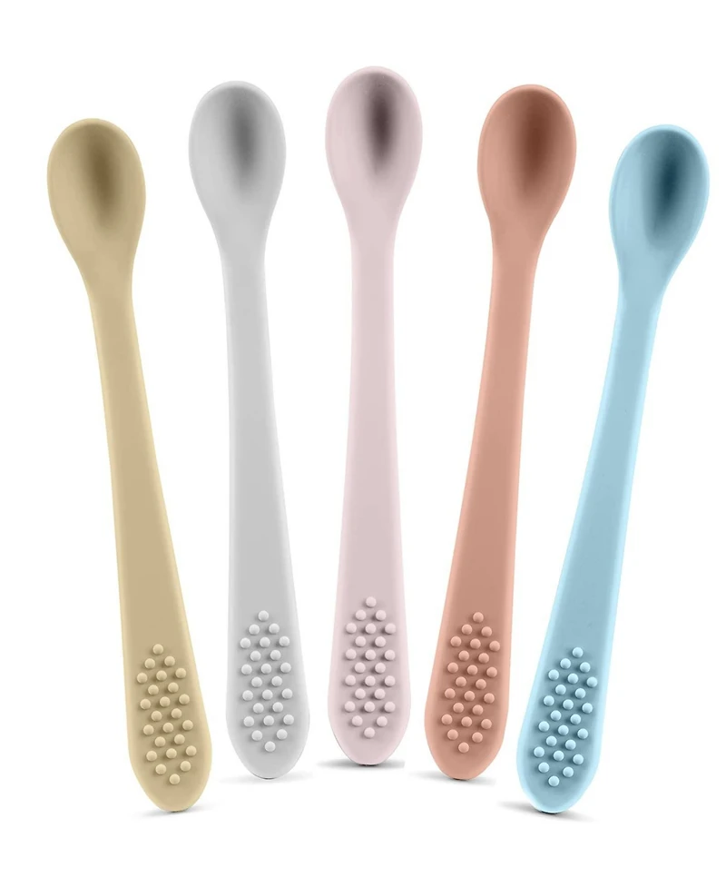 Sperric Baby Spoons First Stage Silicone Baby Spoon & 2013; Self Feeding Baby Utensils & 2013; Infant Spoons First Stage Baby Feeding Spoon