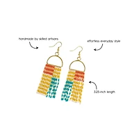 Allison Beaded Fringe Earrings