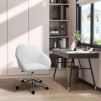 Vinsetto Mid-Back Home Office Chair w/ Tub Seat Design, Adjustable Height,