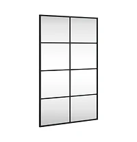 vidaXL Wall Mirror Black 19.7"x31.5" Rectangle Iron