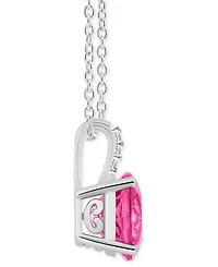 Mystic Topaz (2-3/8 ct. t.w.) & Diamond Accent Solitaire 18" Pendant Necklace in Sterling Silver (Also in Pink Topaz)