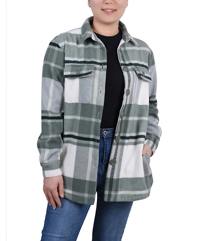 Ny Collection Long Sleeve Twill Shirt jacket