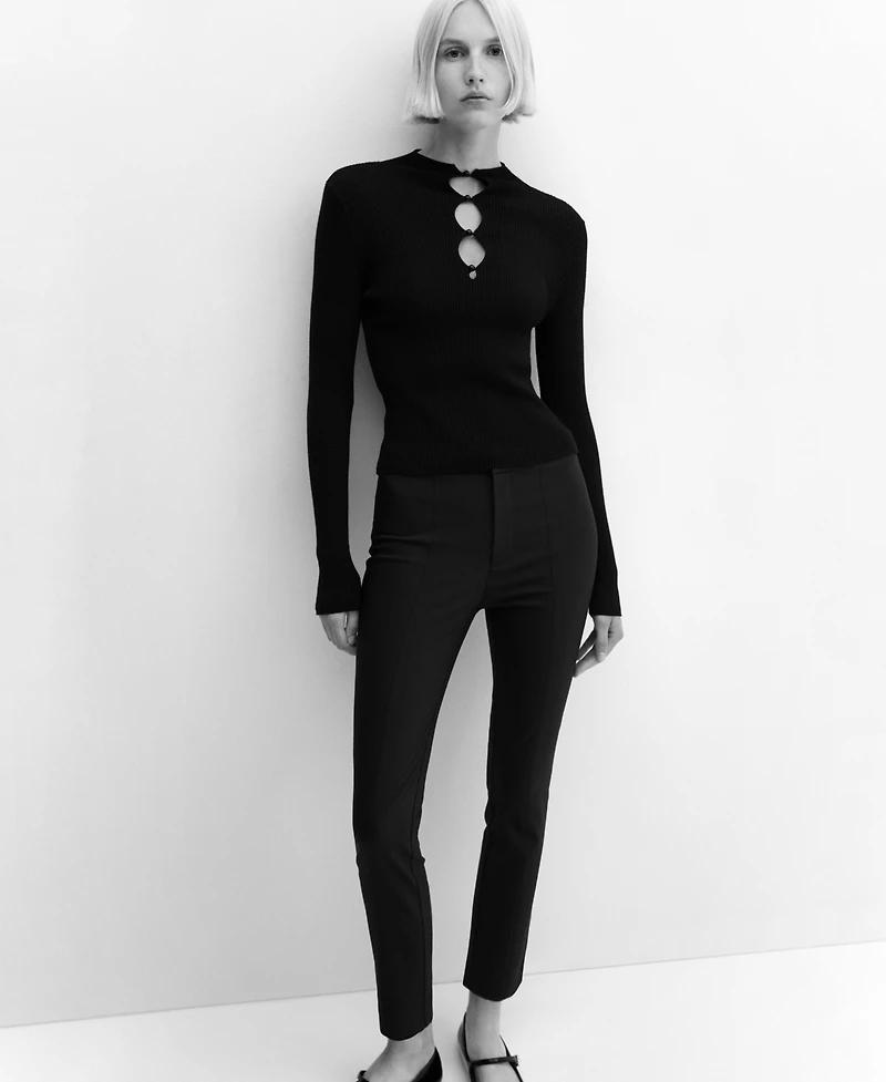 Mango Women's Crop Skinny Pants