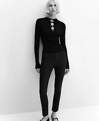 Mango Women's Crop Skinny Pants