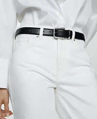 Mango Women's Straight-Fit Cropped Jeans