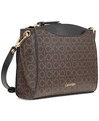 Calvin Klein Garnet Adjustable Top Zipper Crossbody